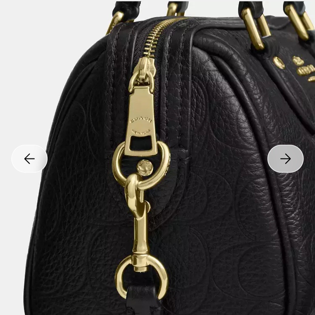 COACH CCF28 Mini Rowan Crossbody Bag In Signature Leather Gold