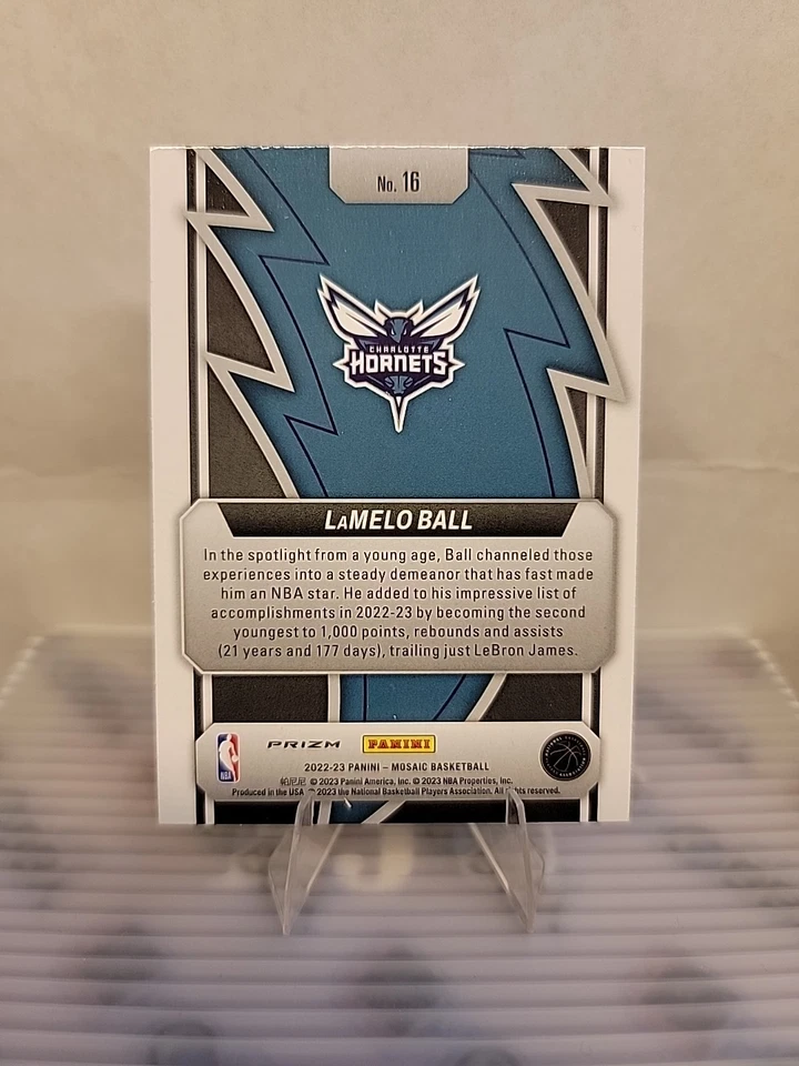 2022-23 Panini Mosaic - Thunder Road LaMelo Ball #16 Mosaic Prizm - Image 2 of 2