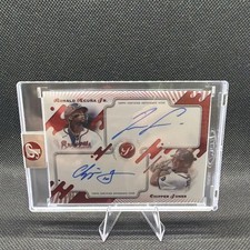 Topps 2025 Pristine Dual Auto Red /5 Ronald Acuña Jr./Chipper Jones #PPDA-RA 