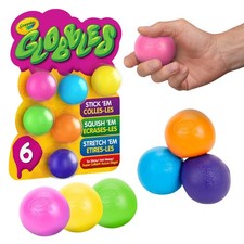Crayola Globbles Fidget Toy 6ct Sticky Stress Ball Squishy Sensory Kids Adults