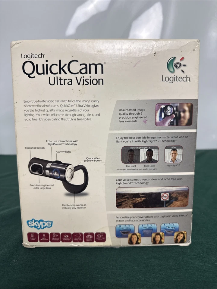New Logitech QuickCam Ultra Vision Web Cam with Built-in Mic - Image 3 of 4