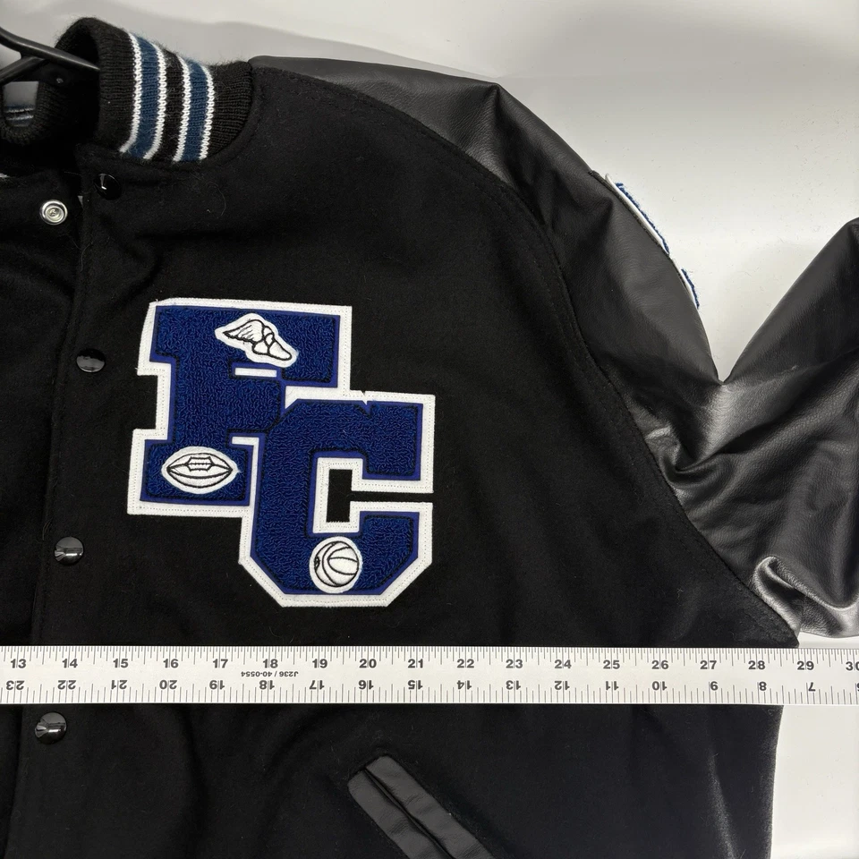 Neff FC High School Letterman Jacket Wool Varsity Bomber Academia Prep Men XXL - Image 3 of 4