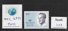 WC1_14977. BELGIUM. 100 Fr. 1980-1986 KING BAUDOUIN stamp. Sc. 1103. MNH
