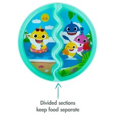 2 PACK The First Years Pinkfong Baby Shark Divided Suction Plate