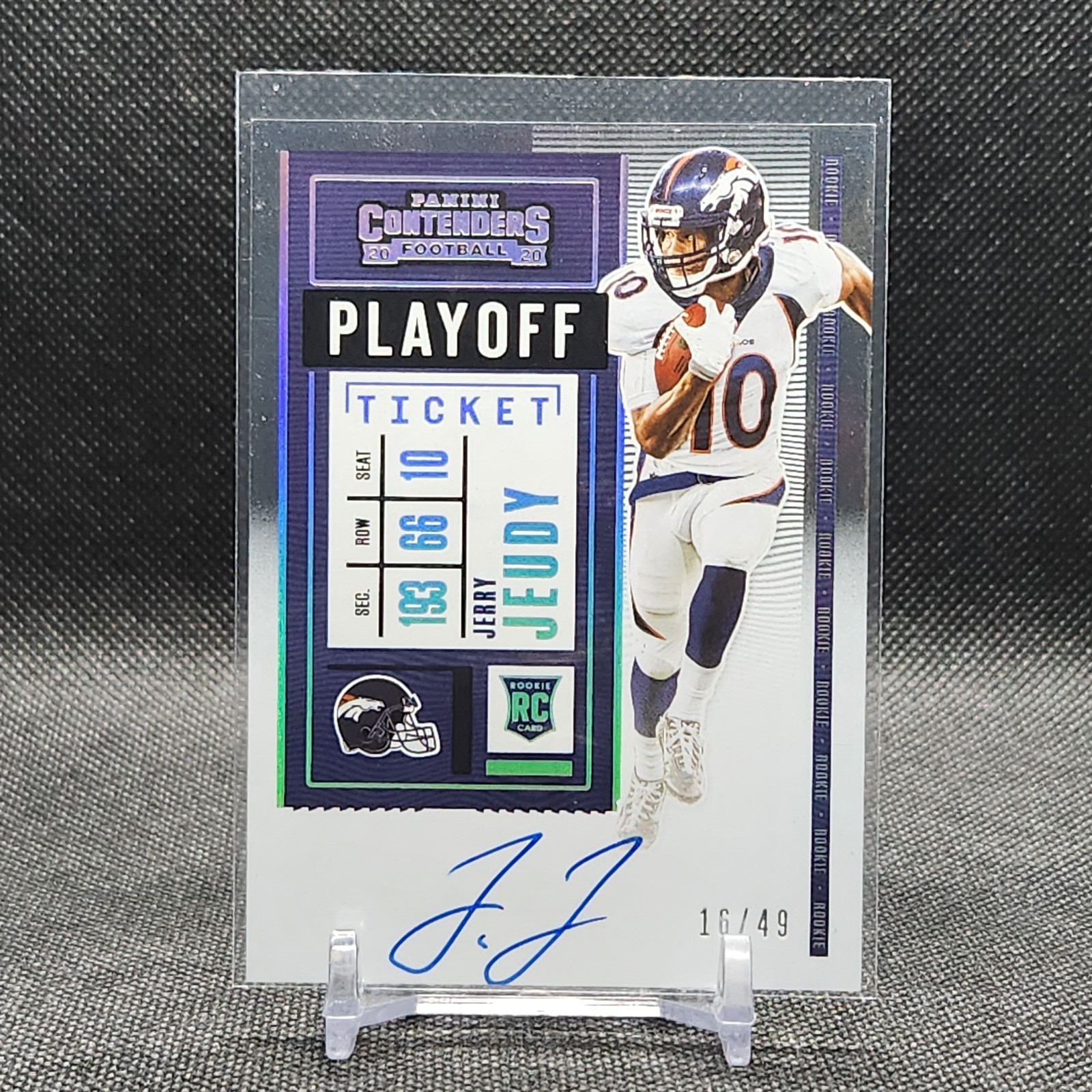 2020 Panini Contenders Playoff Ticket RPS Variation Jerry Jeudy #106 /49 
