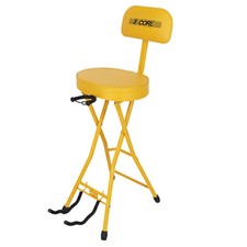 5Core Guitar Stool 3.15" Padded Chair w Backrest Foldable Music Seat w Stand