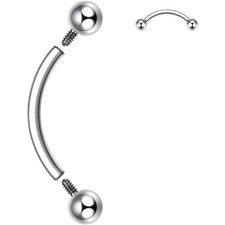 Augenbrauenpiercing Schmuck Titan 16G Edelstahl Bogen Ring Nabelring Lippenring