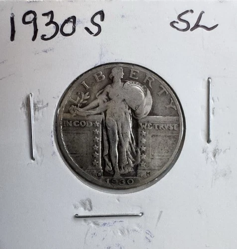 1930 S STANDING LIBERTY SILVER QUARTER