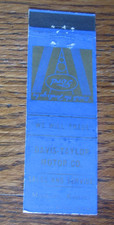 DAVIS-TAYLOR FORD CAR DEALER MATCHBOOK COVER: MANKATO, KANSAS 1940s MATCHCOVER A