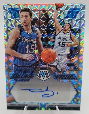 2022-23 Panini Mosaic Hedo Turkoglu Collage Auto Mosaic Orlando Magic