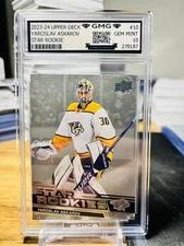 2023-24 Upper Deck Yaroslav Askarov Star Rookie #10 GMG Graded 10 Gem Mint RC 💎