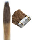 Tape In Remy Human Hair Extensions Invisible Seamless Skin Weft Ombre 6/20 24in — photo 3
