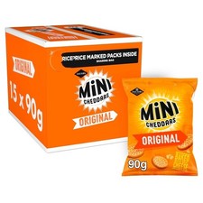 Jacob's Mini Cheddars Cheese Snack Biscuits 90g x15 - Bulk Value