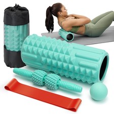 5 in 1 Foam Roller Set - Back Roller Foam, Massage Roller Stick, Massage Ball...