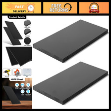 2 Pcs 1/2" Thick HDPE Plastic Sheets 6"x12" Black Solid Panel for DIY  Crafts