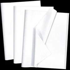 100 Sheets White Tissue Paper Artdly 14 x 20 Inches Recyclable White Wrapping...