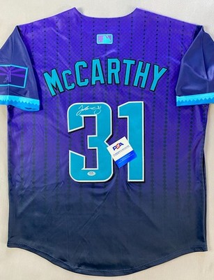 ARIZONA DIAMONDBACKS- JAKE McCARTHY AUTOGRAPH #31 PURPLE NIKE