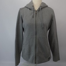 American Giant Hoodie Women's Medium Heather Gray Full Zip USA Made Pockets Logo