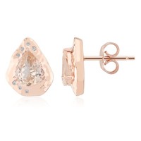 Cavill Ohrringe Damen 925 Sterling Silber RoséGold Tropfen Morganit