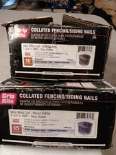 2 Open Box Grip Rite S27 Collated siding/fencing nails 1-3/4" x .090" (6600 pcs}