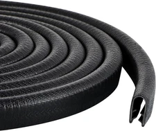 Rubber Edge Trim Guard 10ft/3m, Adhesive Free 120 L x 0.44" W, Black 