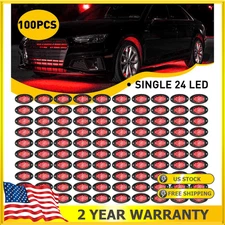 100X LED Rock Lights Underbody Red Light For Jeep Offroad Truck UTV ATV Car Boat