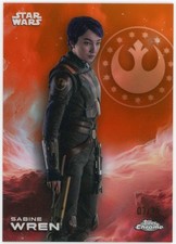 2025 Topps Chrome Star Wars SABINE WREN 160 True Orange Refractor 07/25