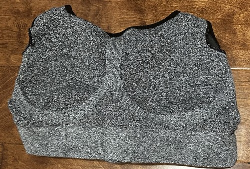 TRUEKIND Women's 2XL Daily Comfort Wireless Shaper Padded Sports Bra-Gray - Picture 3 of 5