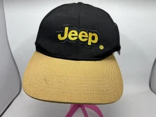 Jeep Hat Cap Snap Back Black Gold Dealer Exclusive Embroidered Mens One Size New