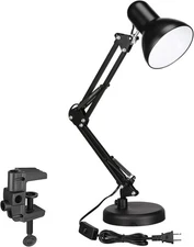 💡 TORCHSTAR Metal Desk Lamp – Adjustable Table & Clip-On Desk Light, Sleek 