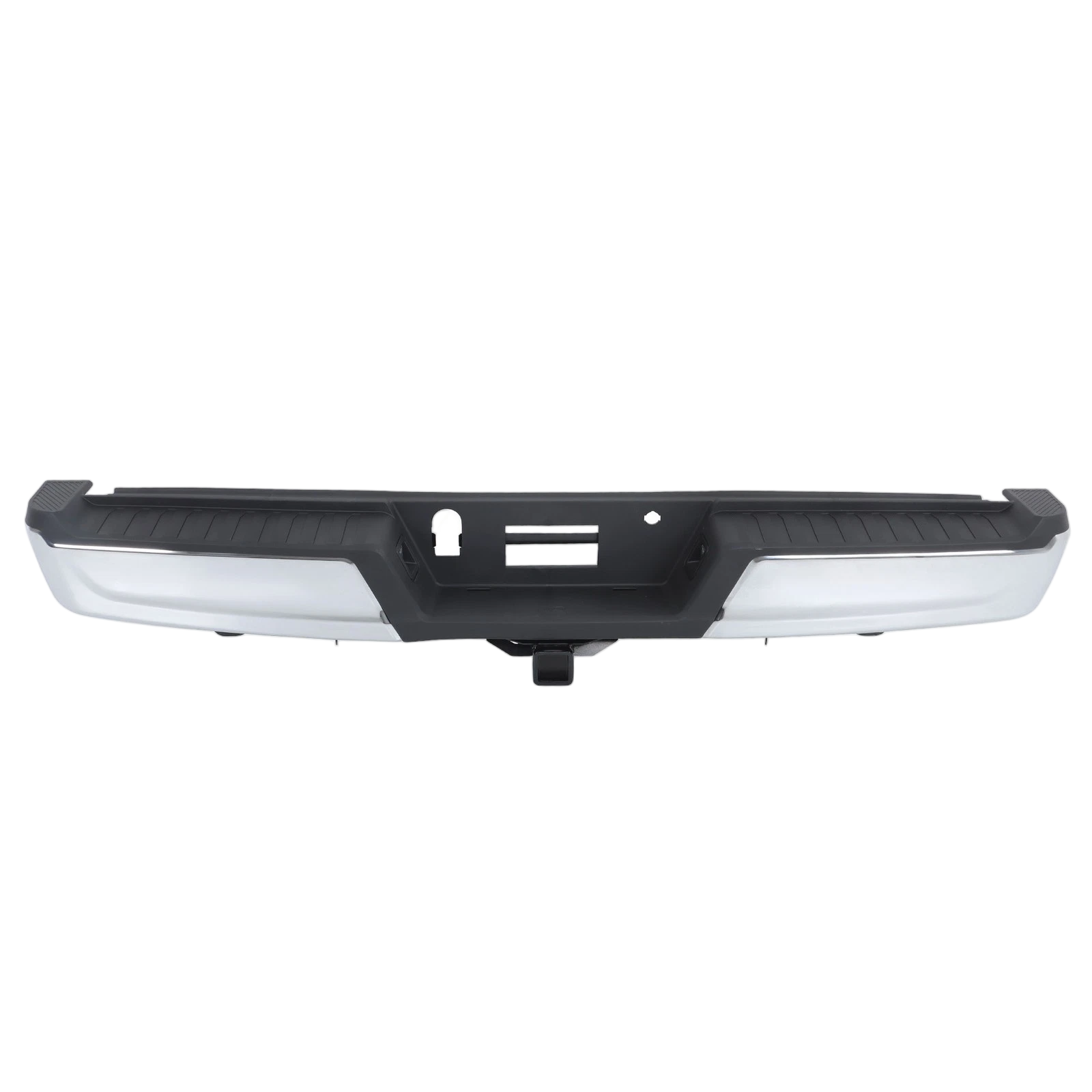 Chrome For 2021-2024 Ford F-150 Rear Bumper Assembly W/ Max Tow W/o Sensor Holes