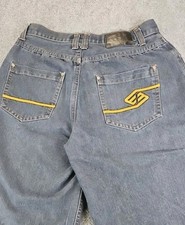 Enyce Sean Combs Shorts Mens 34 Denim Embroidered Jean Jorts Hip Hop Baggy 1429