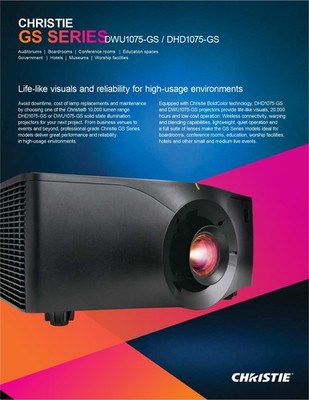 CHRISTIE DWU1075-GS Laser Projector WUXGA 10,875 Lumens TAA  NEW Lens Bundle