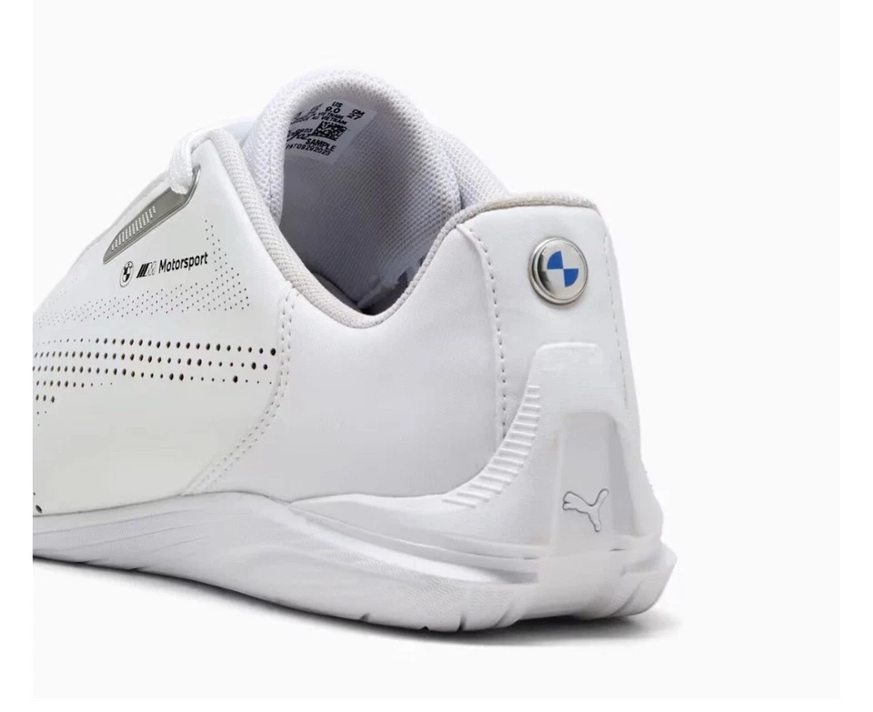 UK 10 PUMA BMW M Motorsport Drift Cat Decima 2.0 Shoes Unisex White Trainers - Image 4 of 4