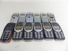 (ref288PH4) Job Lot 12 téléphones portables Nokia vintage état inconnu récupération or ?