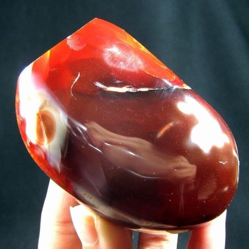 229grams Natural Polished Glossy Agate Palmstone Freeform Reiki Healing Crystal - Picture 4 of 8