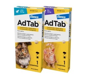 ADTAB Compressa masticabile pulci zecche gatti 0,5-8 kg scatola 1 compressa