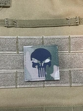 Punisher Skull infrared IR Multicam Patch tactical laser Hook Loop 2x2
