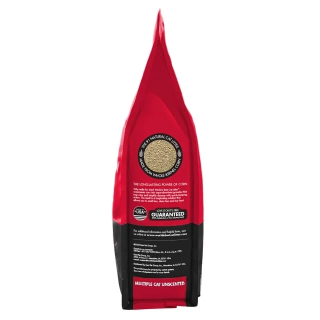 World's Best Cat Litter Multiple Cat Unscented Natural Cat Litter, 15