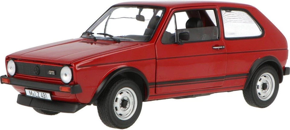 Volkswagen VW Golf 1 GTI Modellino Auto Di Norev IN 1:18 Rosso 188472 - Immagine 2 di 4