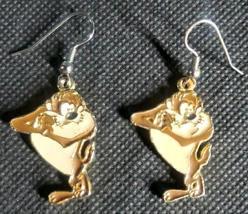 Juego de pendientes Taz vintage 1992 Warner Brothers Starline Tasmanian Devil Love