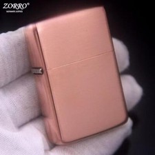 Encendedor de queroseno ZORRO púrpura cobre - a prueba de viento, diseño tallado personalizado de 5 lados