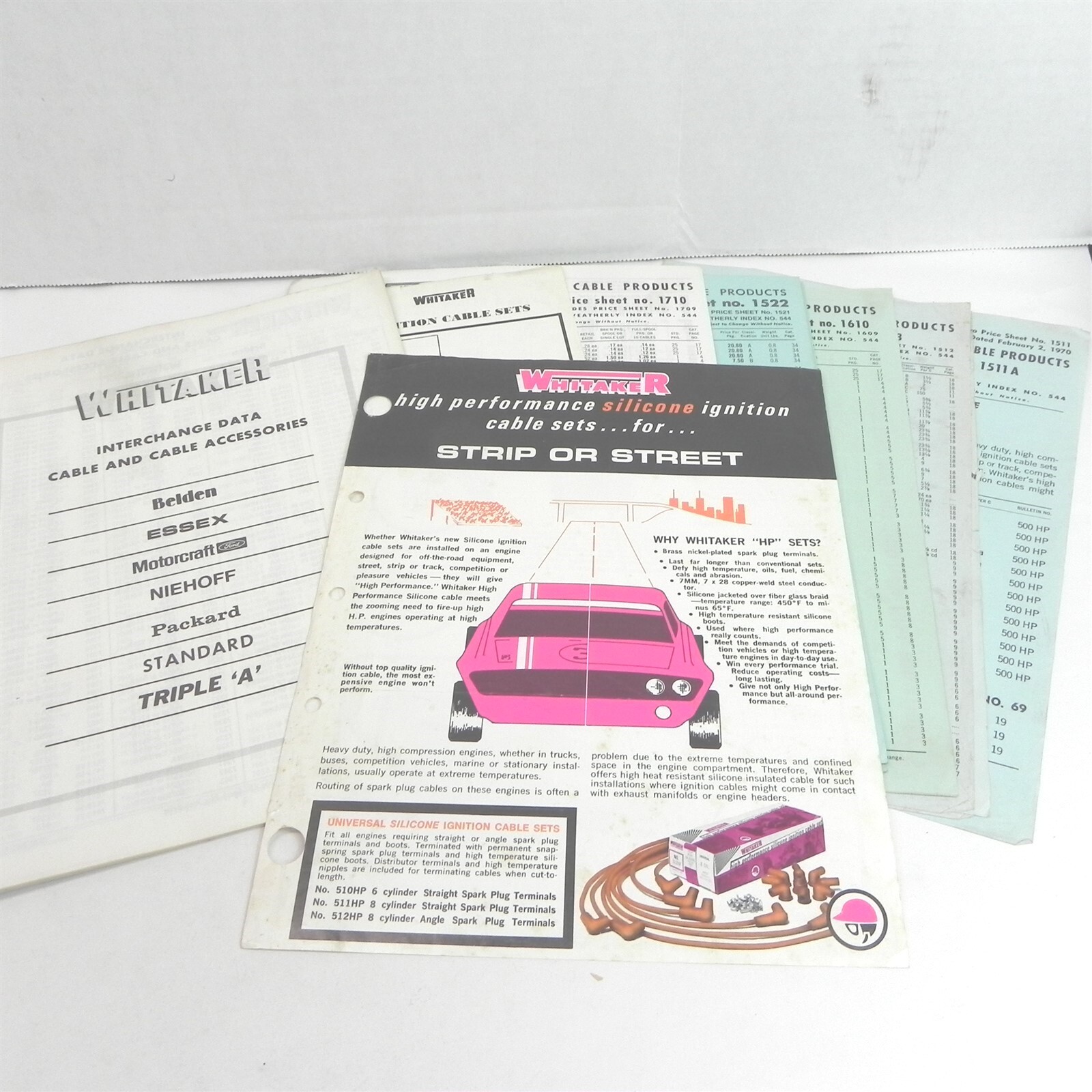 VINTAGE WHITAKER AUTOMOTIVE PUBLICATIONS LOT PRICE LISTS ADVERTISEMENTS
