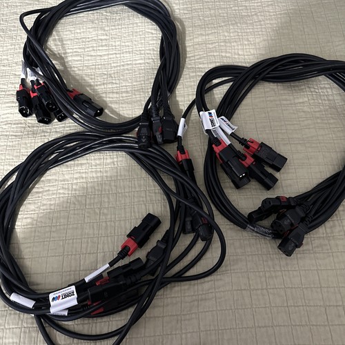 5 Lot Zonit zLockzC1417aC132m Dual Locking Cable 2M Black C14 To
