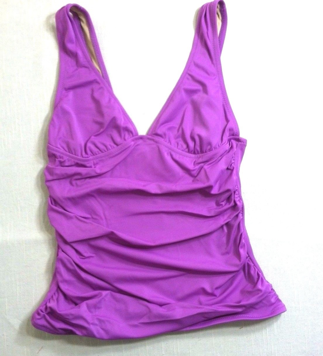 BRAND NEW J. CREW RUCHED SWIM TANKINI TOP 77192 60 DHY FULL COVERAGE