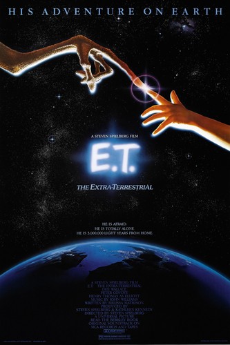 E.T THE EXTRA TERRESTRIAL ET 1982 80s ORIGINAL CINEMA MOVIE PRINT PREMIUM POSTER - Picture 2 of 6