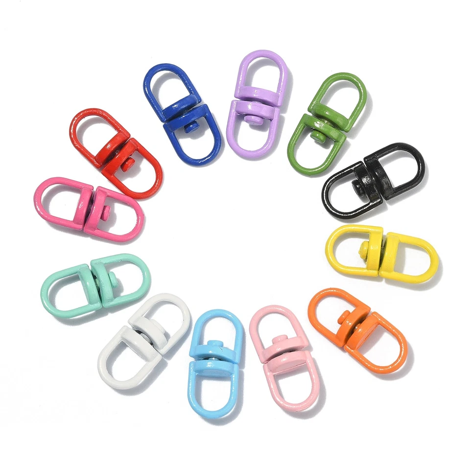 50x Double Swivel Hook Key Clasps Connectors Clip for Jewelry Making Accessories - Image 2 of 4