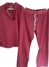 FIGS scrub set XL Women's Rafaela top and Yola pants Burgundy