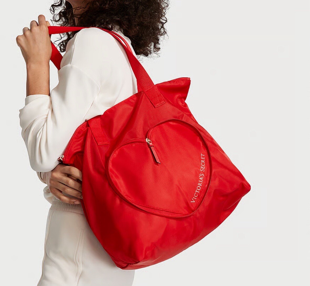 VICTORIA'S SECRET Limited Edition Packable Heart Tote Bag NWT Valentine's Day