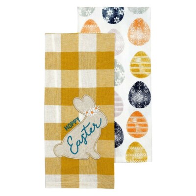 Celebrate Easter Together Hoppy Easter Tea Towel 2-pk. ~ NWT